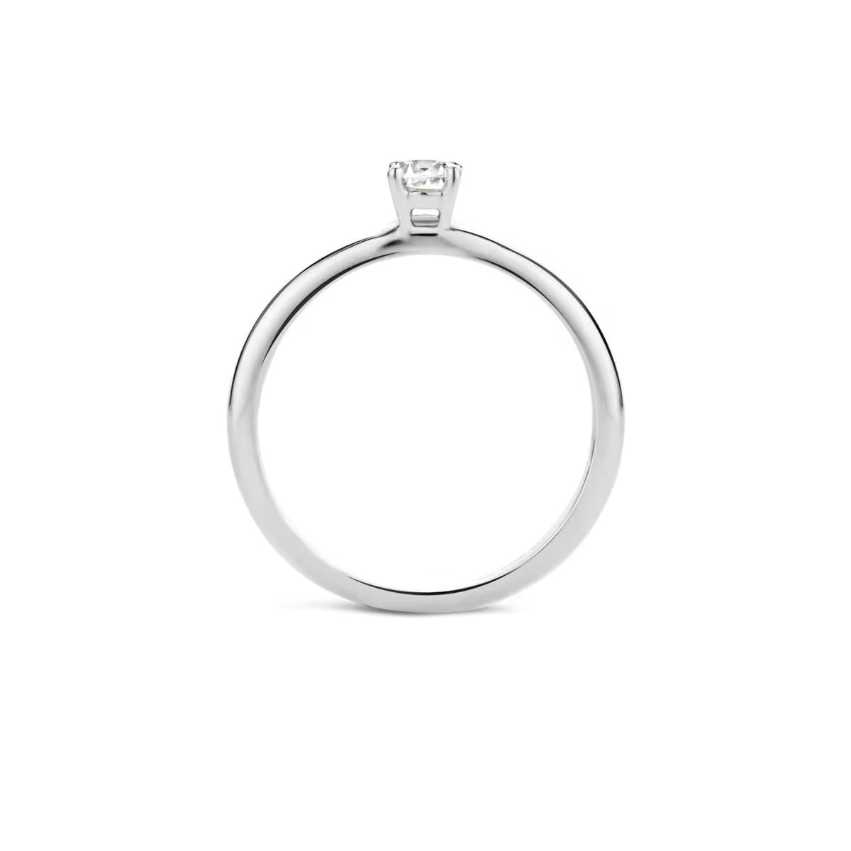 Blush ring Or blanc 14 carats avec Zircone