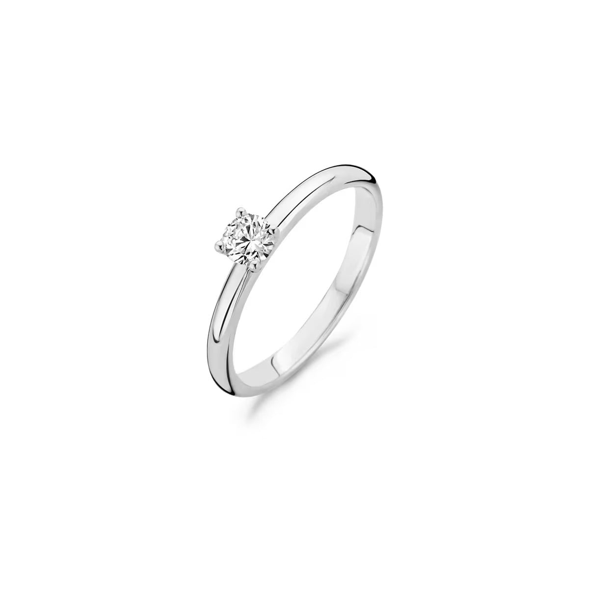 Blush ring Or blanc 14 carats avec Zircone