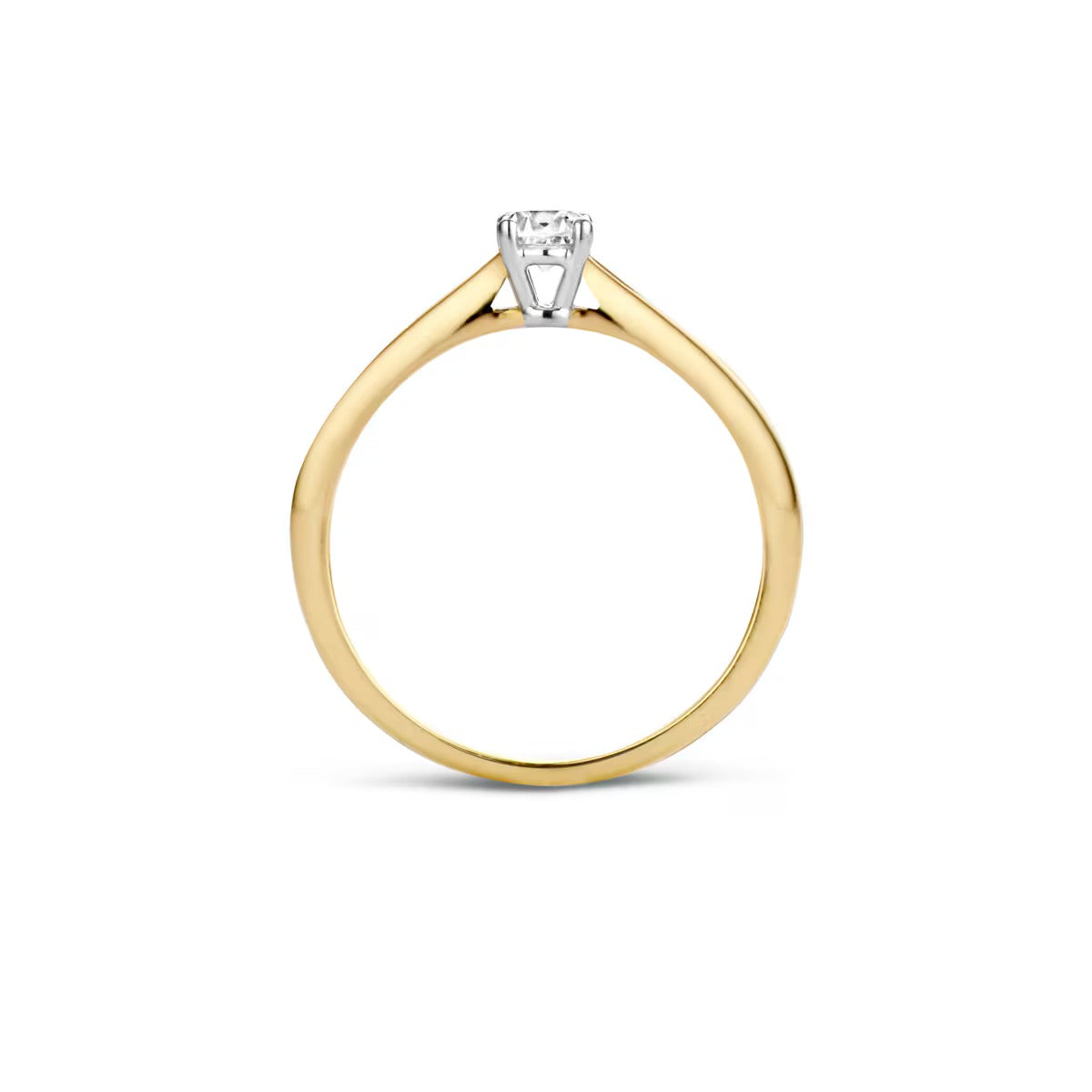 Blush ring Or blanc et jaune 14 carats avec Zircone