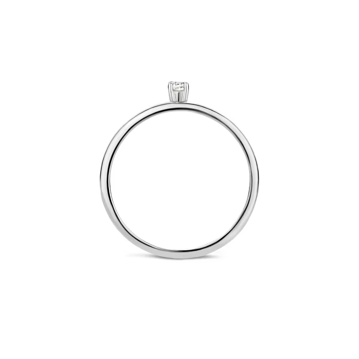 Blush ring Or blanc 14 carats