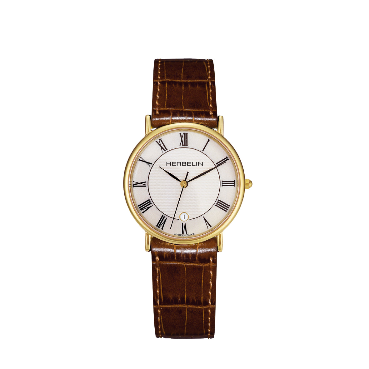 Montre Herbelin Classiques-homme en acier en cuir