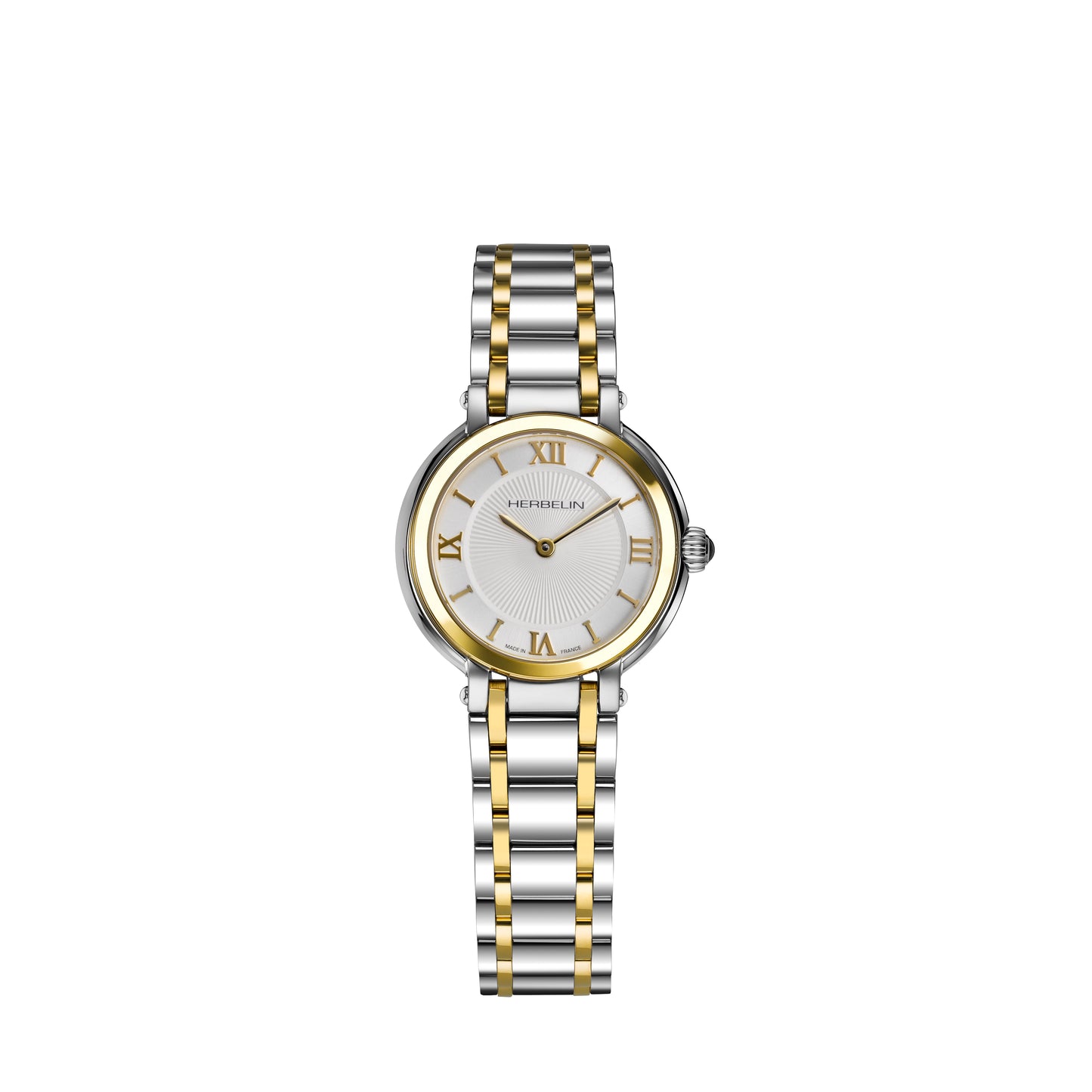 Montre Herbelin Galet-femme en acier et or jaune