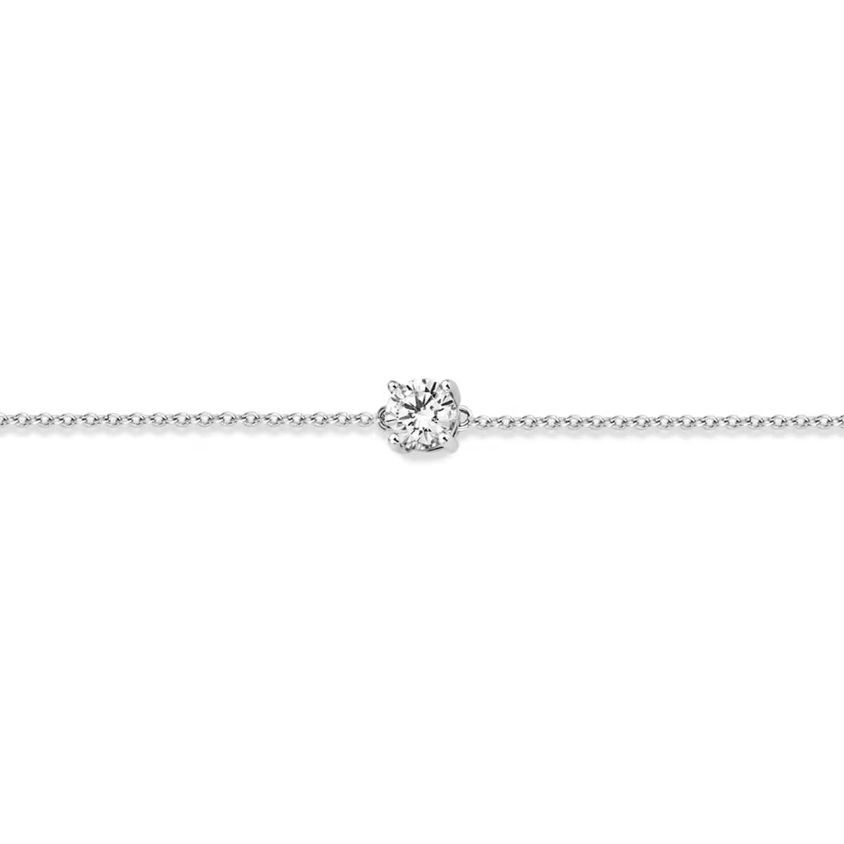 Blush armband Or blanc 14 carats avec zircons