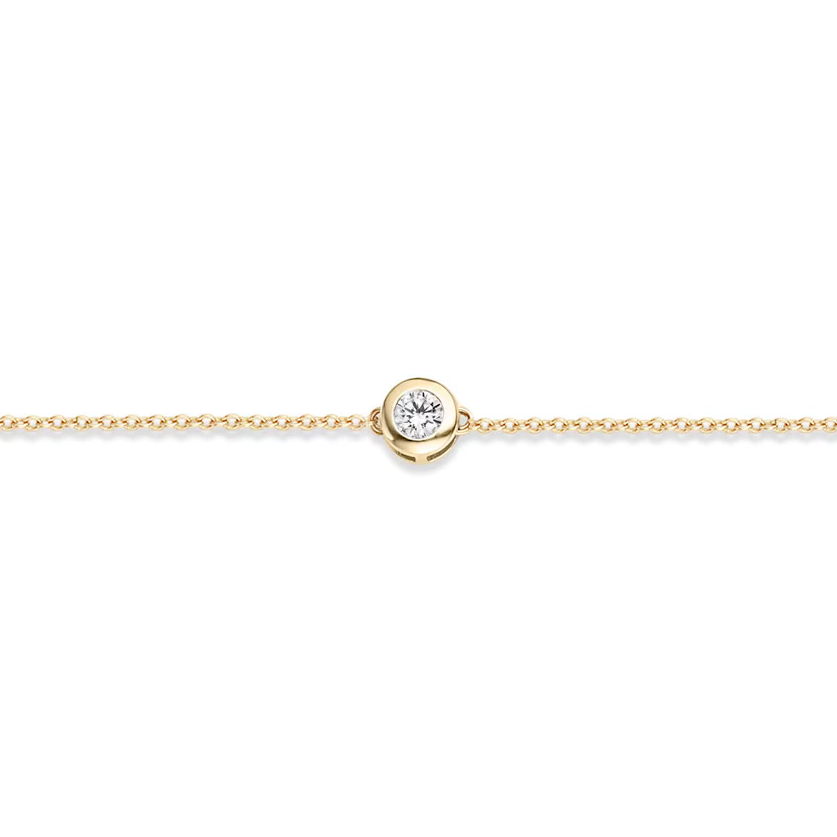 Blush armband Or jaune 14 carats avec zircons