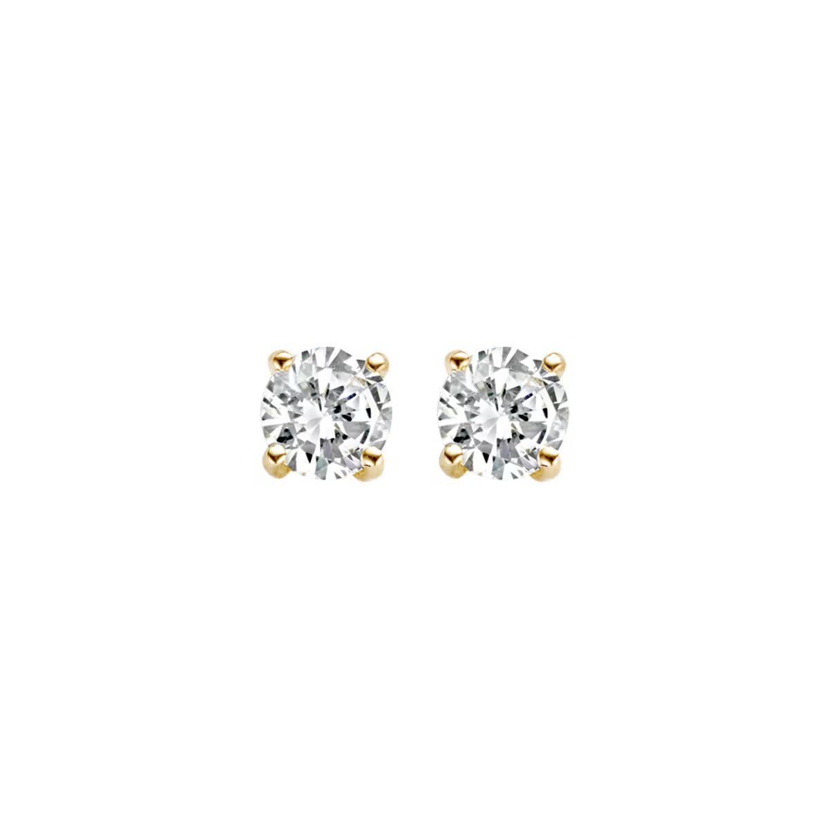 Blush Oorknoppen Or jaune 14 carats avec Zircone