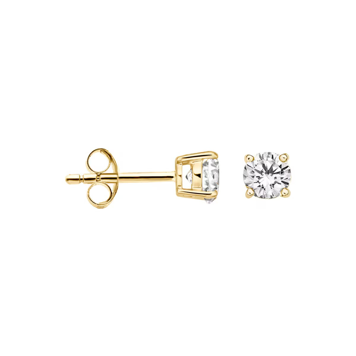 Blush Puces d'oreilles — Or jaune avec zircone