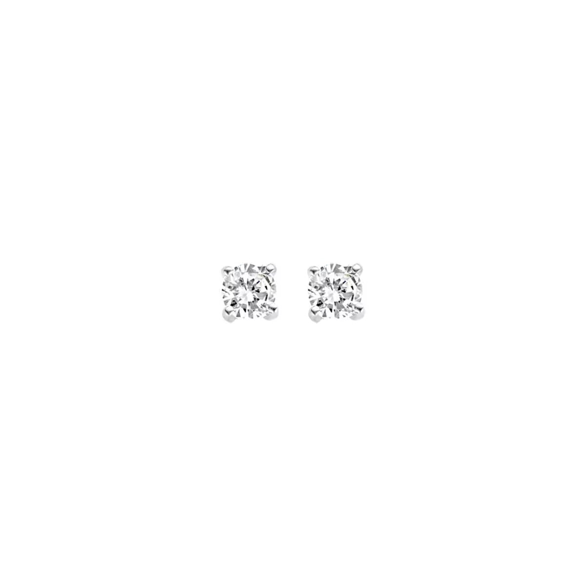 Boucles d'Oreilles - Blush Or Blanc 14 Carats