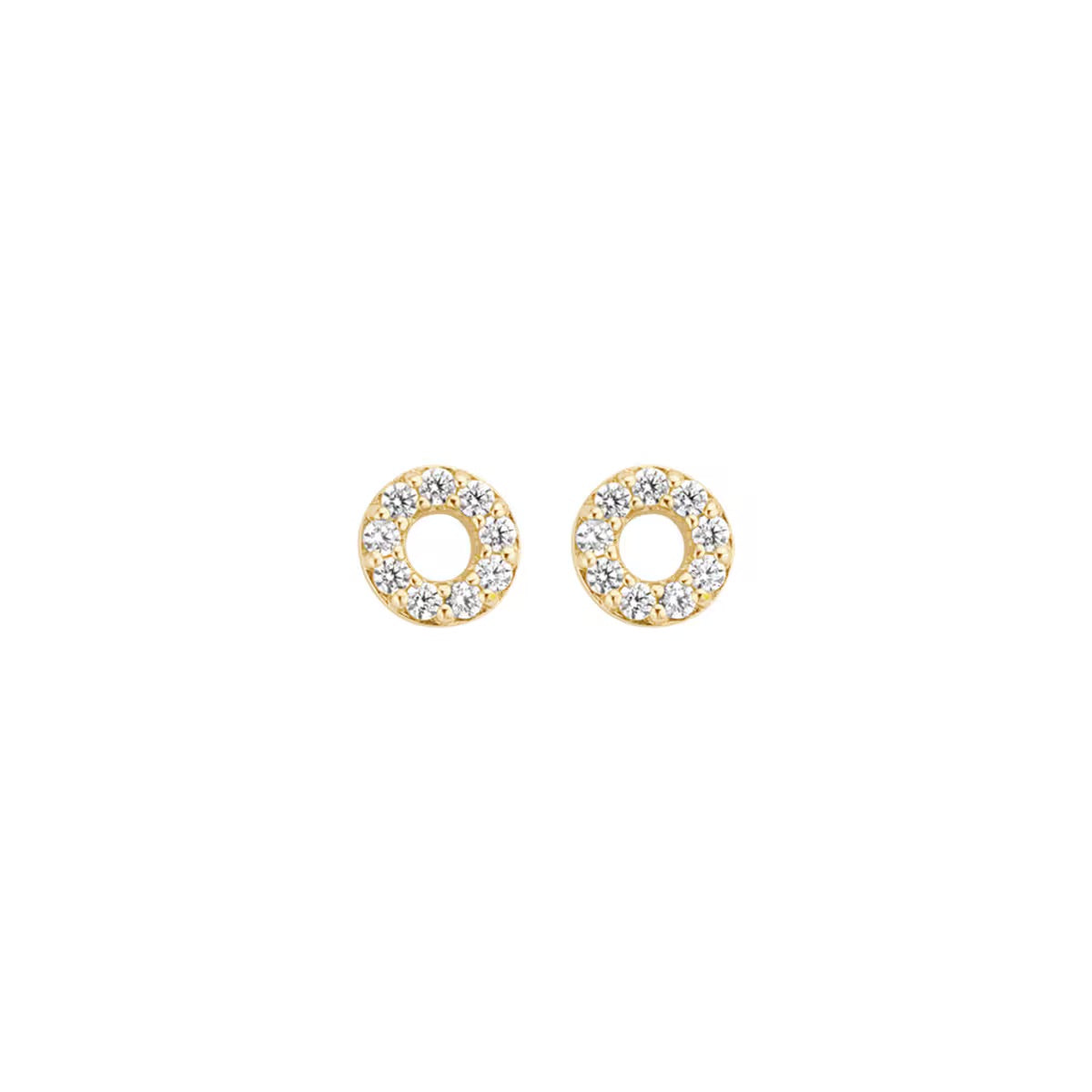 Blush Oorknoppen Or jaune avec zircone