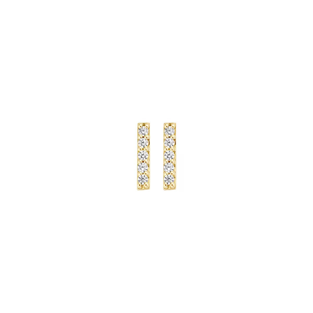 Blush Oorknoppen Or jaune avec zircone