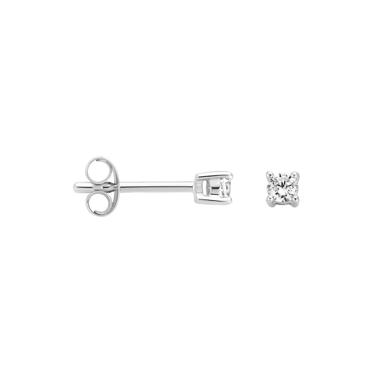 Blush Oorknoppen Or blanc 14 carats avec Zircone
