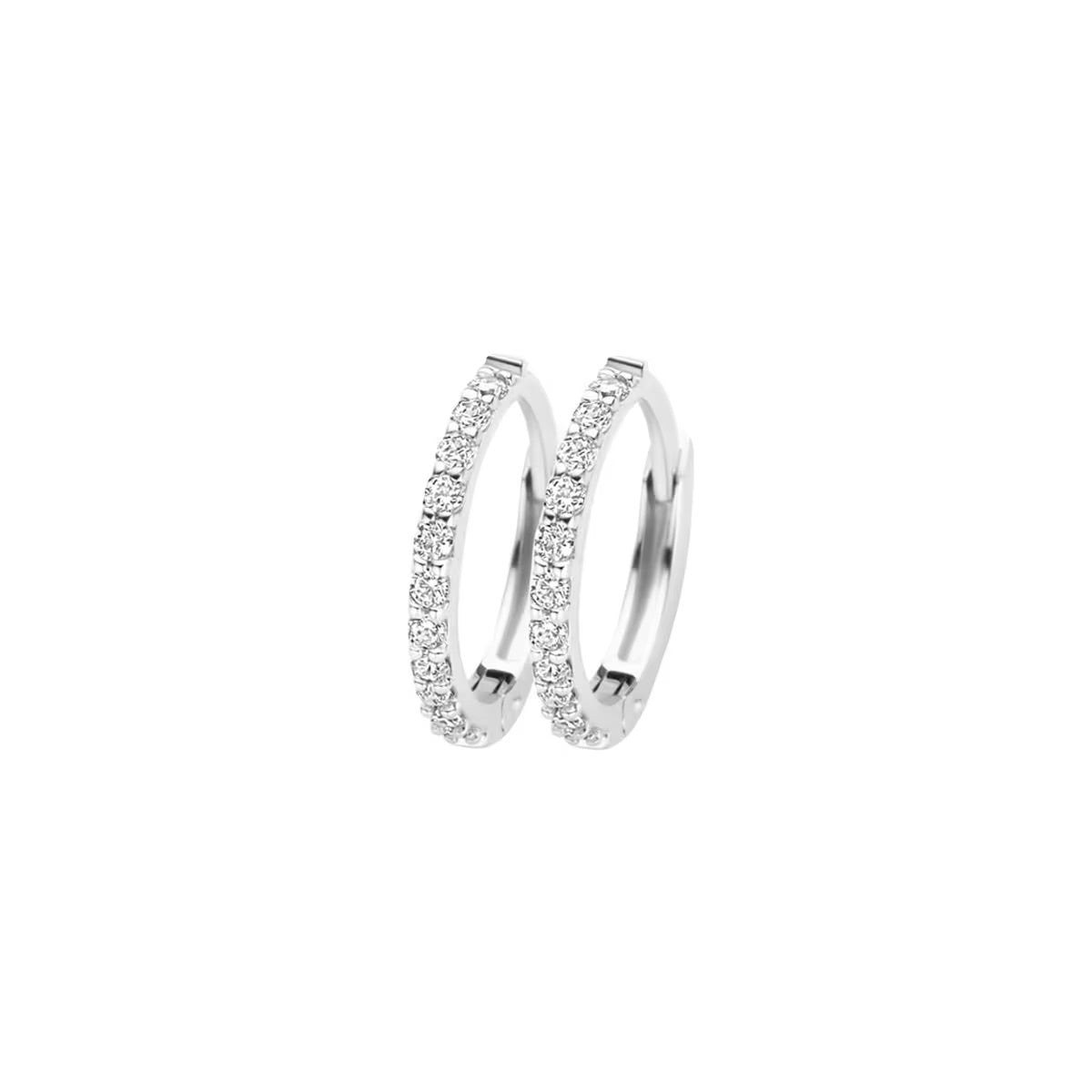 Blush Oorknoppen Or blanc 14 carats avec Zircone