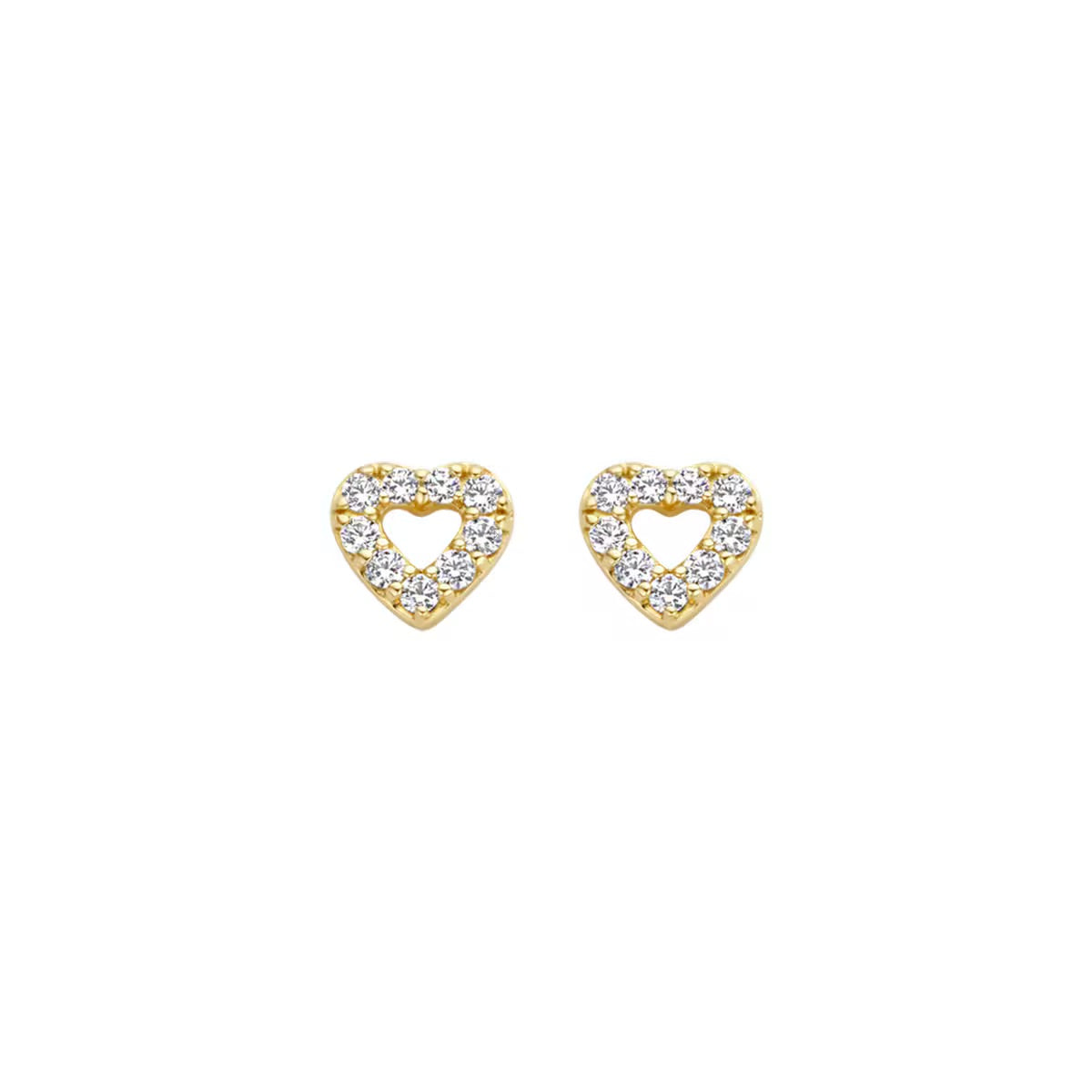 Blush Oorknoppen Or jaune avec zircone
