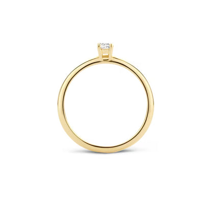 Blush ring - Or jaune 14 carats avec Zircone