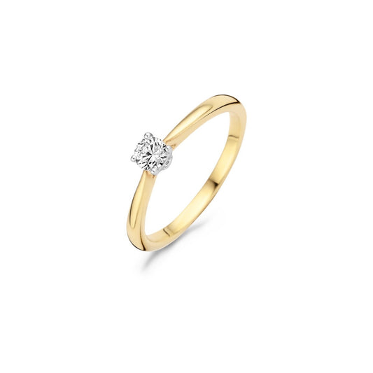 Blush ring Or blanc et jaune 14 carats avec Zircone