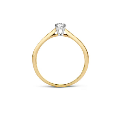Blush ring Or blanc et jaune 14 carats avec Zircone