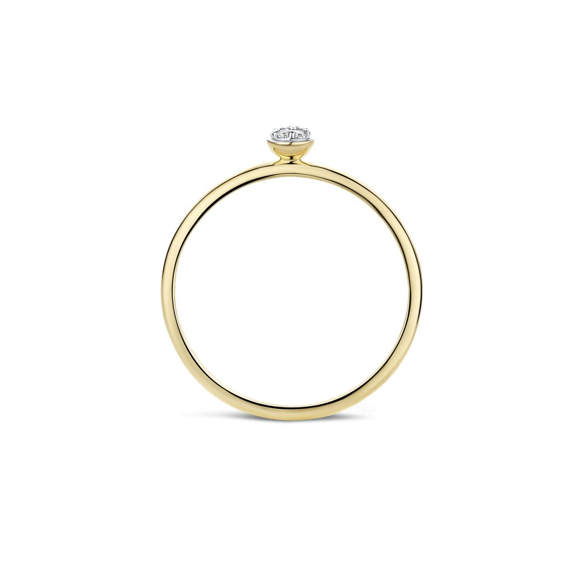 Blush ring Or jaune 14 carats avec Zircone