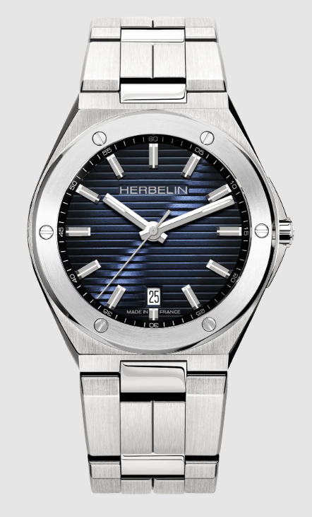 Montre Herbelin Homme CAP CAMARAT – QUARTZ DATE – ACIER & BLEU MARINE