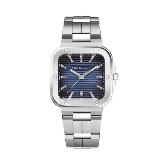 Montre Herbelin Homme CAP CAMARAT – SQUARE – ACIER & BLEU