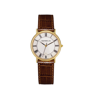 Montre Herbelin Classiques-homme en acier en cuir