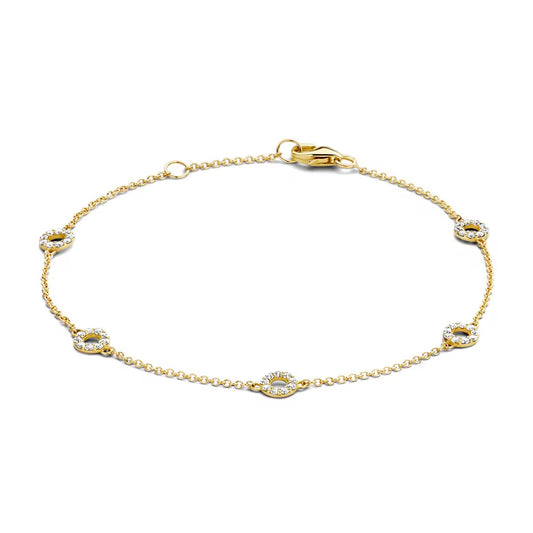 Blush armband Or jaune avec zircone