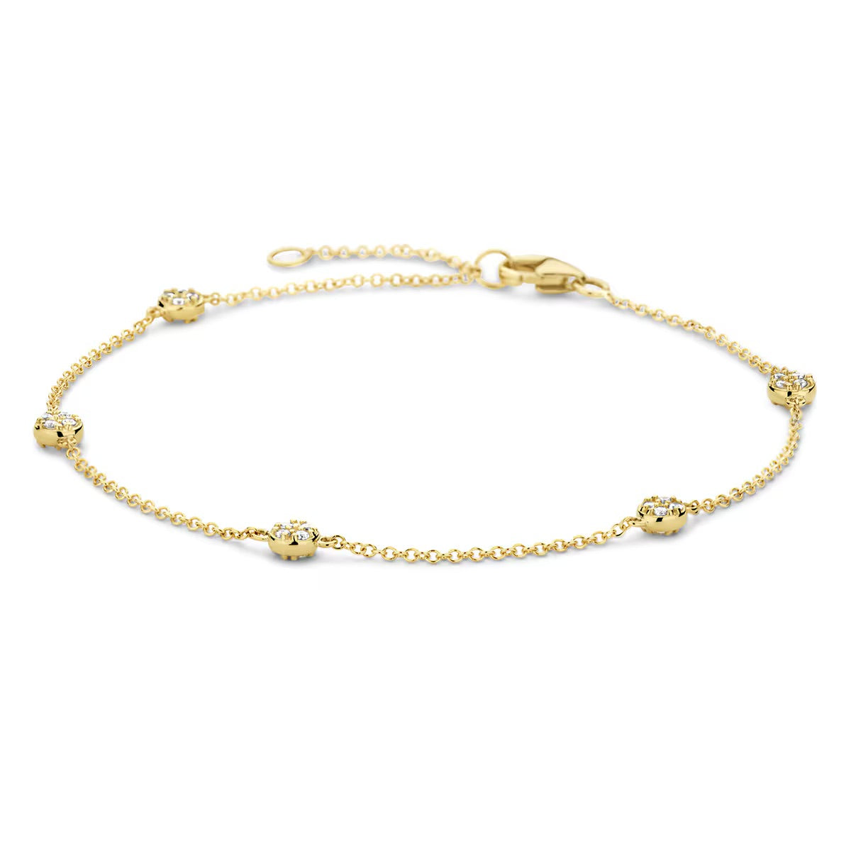 Blush armband Or jaune 14 carats avec zircone