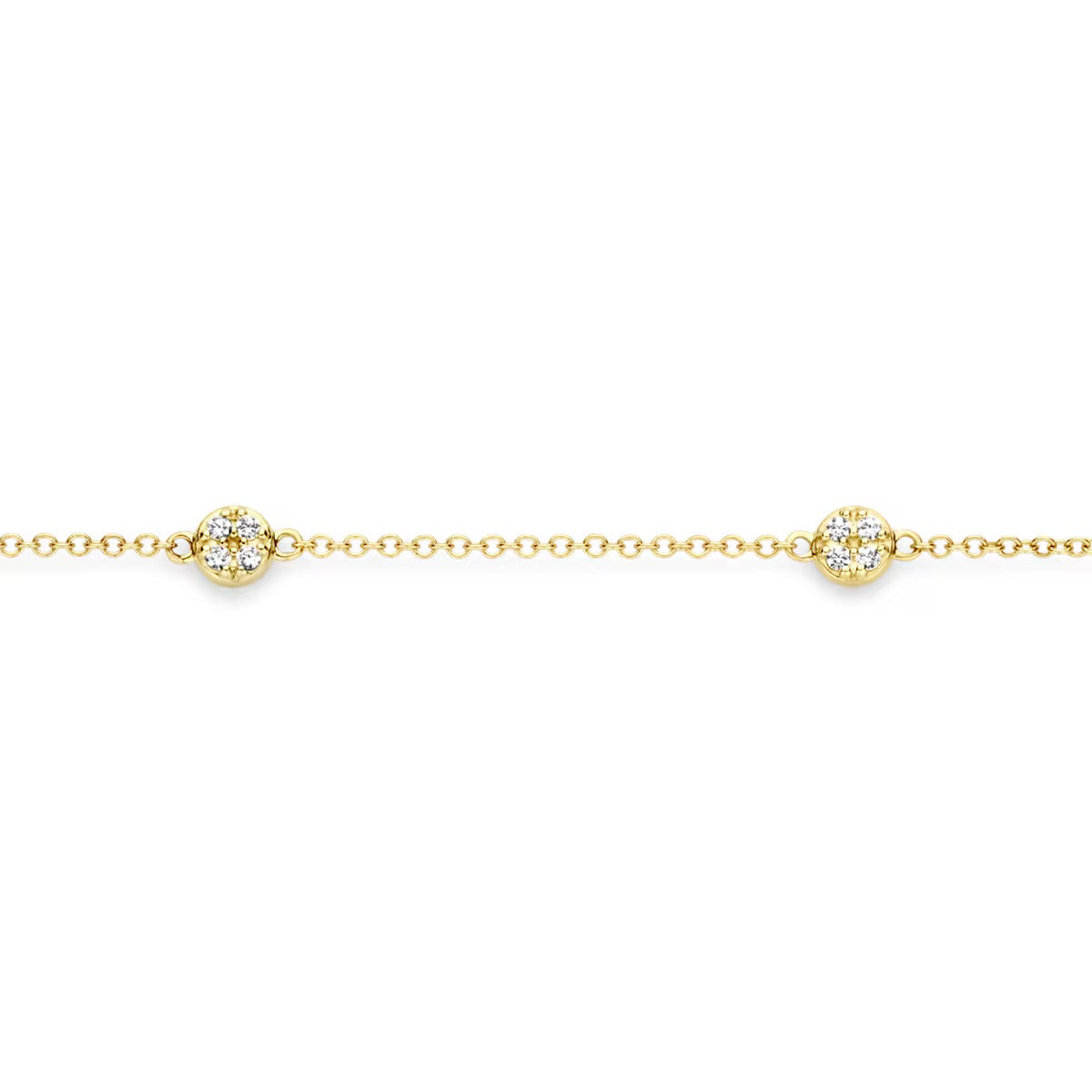 Blush armband Or jaune 14 carats avec zircone