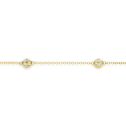 Blush armband Or jaune 14 carats avec zircone