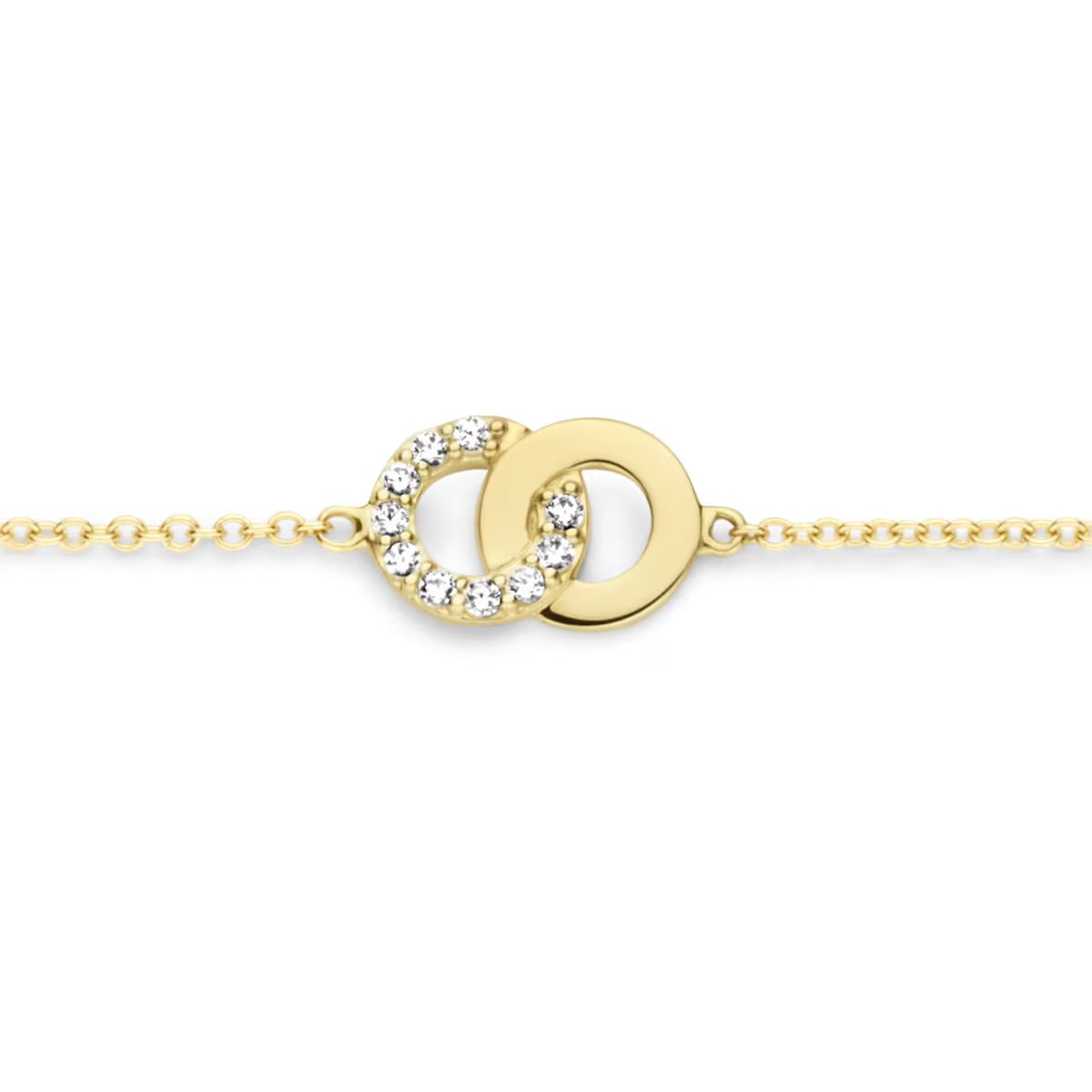 Blush armband Or jaune 14 carats avec zircone