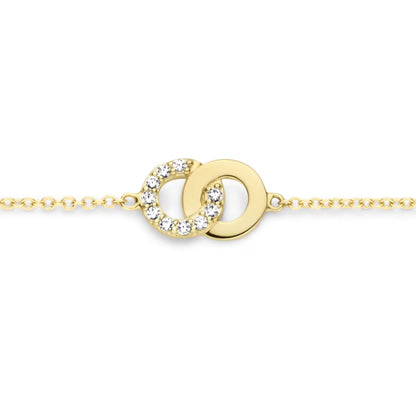 Blush armband Or jaune 14 carats avec zircone