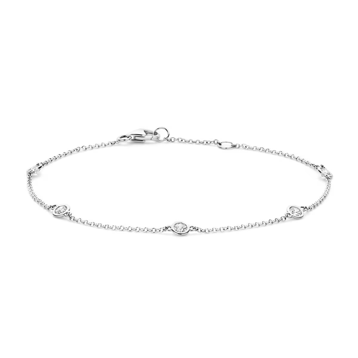 Blush armband Or blanc 14k avec Zircone