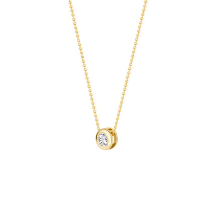 Blush collier Or jaune et blanc 14 carats avec zircons