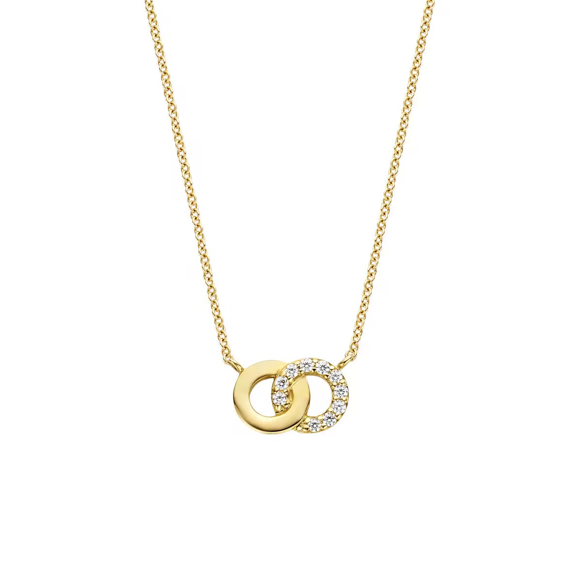 Blush collier or jaune avec zircone