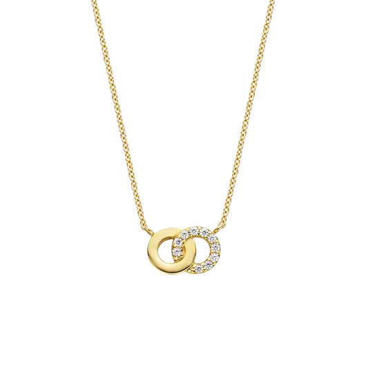 Blush collier or jaune avec zircone