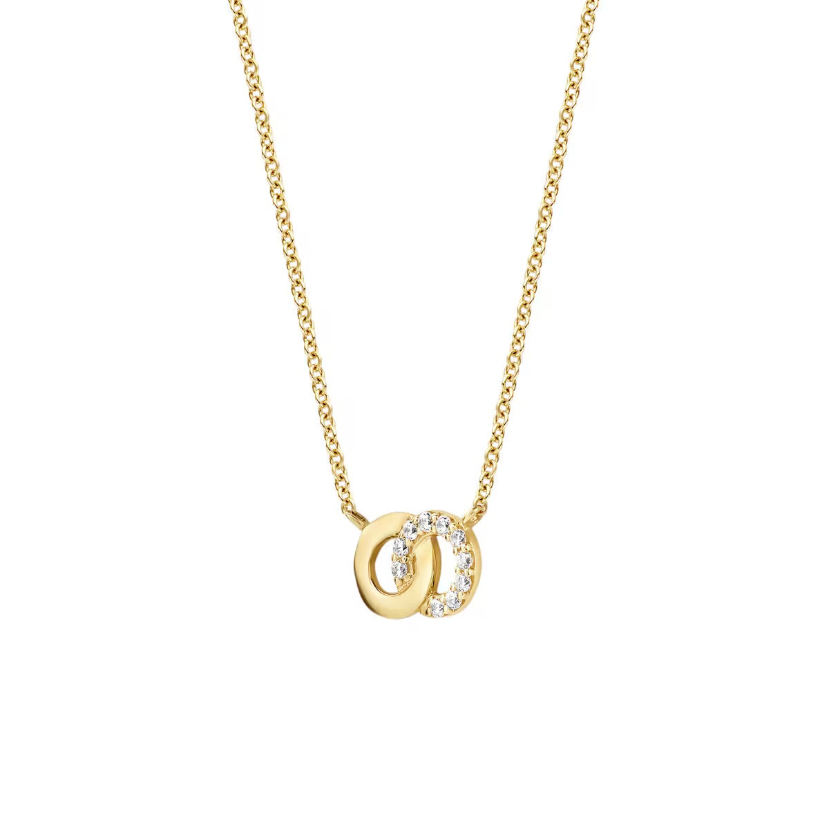 Blush collier or jaune avec zircone
