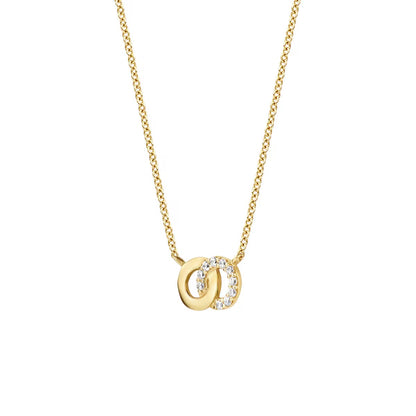 Blush collier or jaune avec zircone