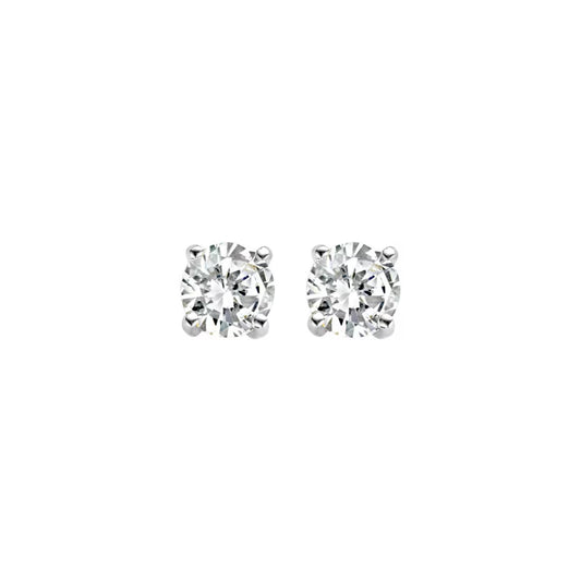 Blush Oorknoppen Or Blanc 14 carats avec Zircone