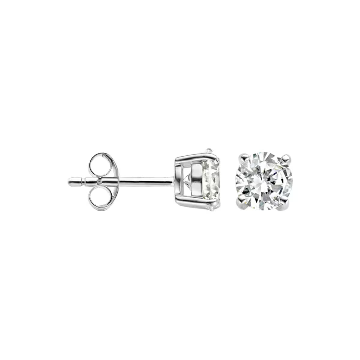 Blush Oorknoppen Or Blanc 14 carats avec Zircone