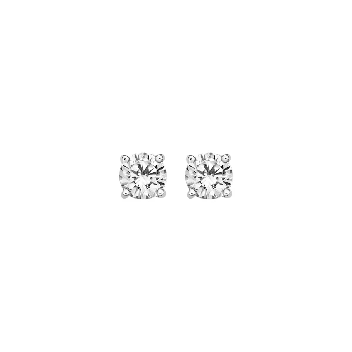 Blush Oorknoppen Or Blanc 14 carats avec Zircone