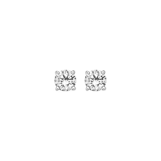 Blush Oorknoppen Or Blanc 14 carats avec Zircone