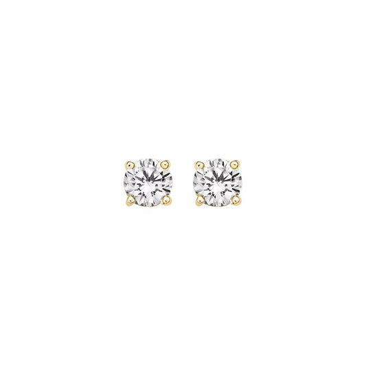 Blush Puces d'oreilles — Or jaune avec zircone