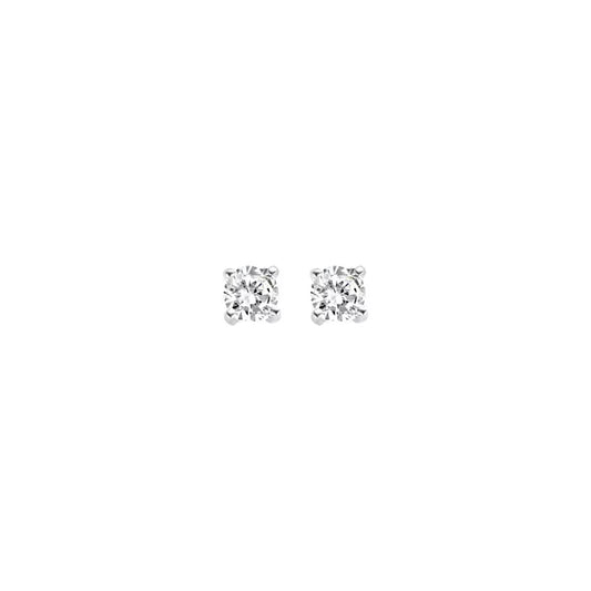 Boucles d'Oreilles - Blush Or Blanc 14 Carats