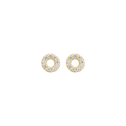 Blush Oorknoppen Or jaune avec zircone