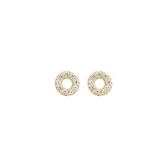 Blush Oorknoppen Or jaune avec zircone
