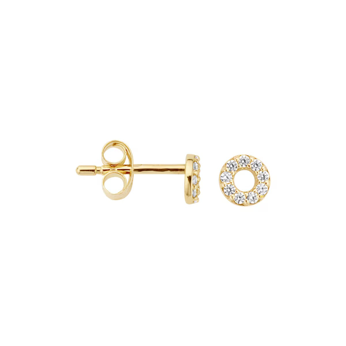 Blush Oorknoppen Or jaune avec zircone