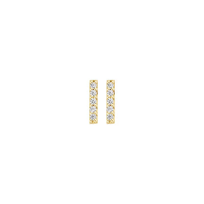 Blush Oorknoppen Or jaune avec zircone