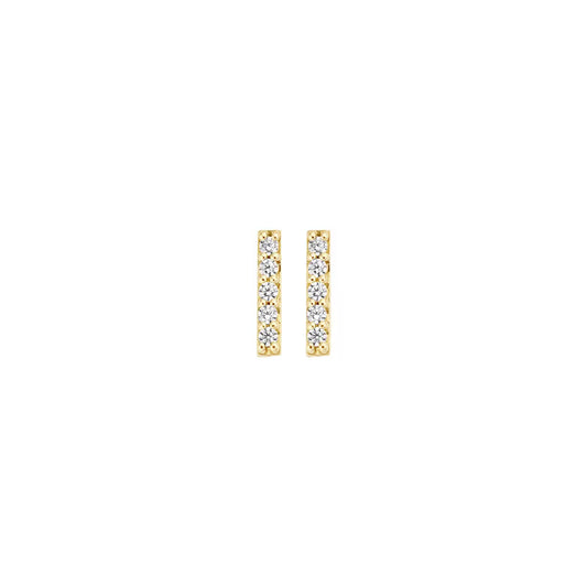 Blush Oorknoppen Or jaune avec zircone