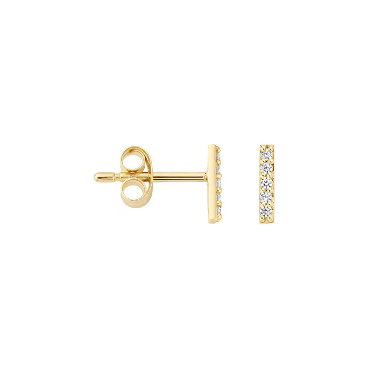 Blush Oorknoppen Or jaune avec zircone