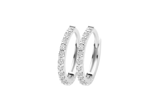 Blush Oorknoppen Or blanc 14 carats avec Zircone