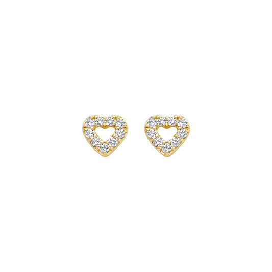 Blush Oorknoppen Or jaune avec zircone