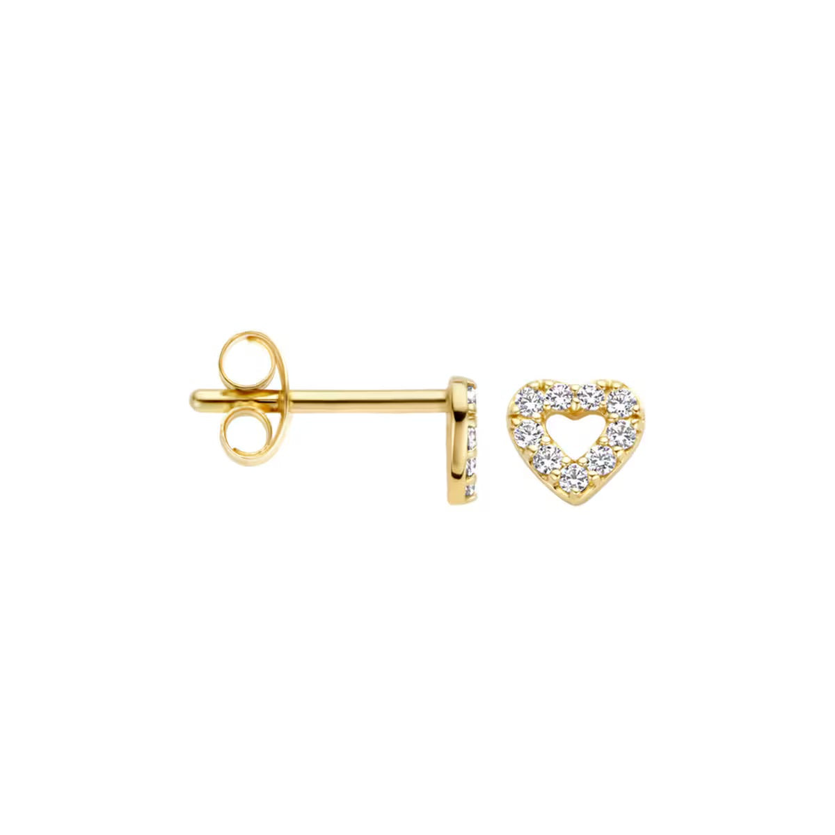 Blush Oorknoppen Or jaune avec zircone